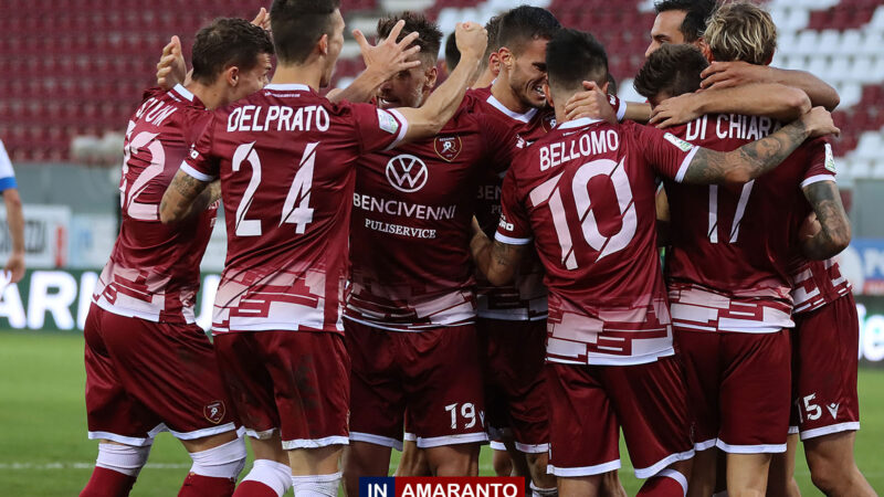 Reggina-Entella: primo tempo di marca amaranto e Reggina in vantaggio